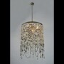 Casa Padrino Luxus Kristall H�ngeleuchte Silber  50 x H. 75 cm - Prunkvolle Messing H�ngeleuchte mit b�hmischem Kristallglas - Barock M�bel - Edel & Prunkvoll
