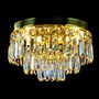Casa Padrino Luxus Kristall Kronleuchter Gold  30 x H. 20 cm - Prunkvolle Messing Kronleuchter mit b�hmischem Kristallglas - Barock M�bel - Edel & Prunkvoll