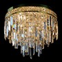 Casa Padrino Luxus Kristall Kronleuchter Gold  35 x H. 30 cm - Prunkvolle Messing Kronleuchter mit b�hmischem Kristallglas - Barock M�bel - Edel & Prunkvoll