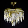 Casa Padrino Luxus Kristall Kronleuchter Gold  40 x H. 30 cm - Prunkvolle Messing Kronleuchter mit b�hmischem Kristallglas - Barock M�bel - Edel & Prunkvoll