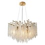 Casa Padrino Luxus Kristall Kronleuchter Gold  60 x H. 40 cm - H�ngeleuchte mit Kristallkaskaden