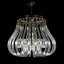 Casa Padrino Luxus Kristall Kronleuchter Gold  60 x H. 50 cm - Prunkvolle Messing Kronleuchter mit b�hmischem Kristallglas - Barock M�bel - Edel & Prunkvoll