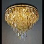 Casa Padrino Luxus Kristall Kronleuchter Gold  70 x H. 60 cm - Prunkvolle Messing Kronleuchter mit b�hmischem Kristallglas - Barock M�bel - Edel & Prunkvoll