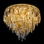 Casa Padrino Luxus Kristall Kronleuchter Gold  70 x H. 60 cm - Prunkvolle Messing Kronleuchter mit b�hmischem Kristallglas - Barock M�bel - Edel & Prunkvoll