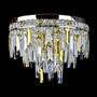 Casa Padrino Luxus Kristall Kronleuchter Silber  40 x H. 30 cm - Prunkvolle Messing Kronleuchter mit b�hmischem Kristallglas - Barock M�bel - Edel & Prunkvoll