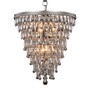 Casa Padrino Luxus Kristall Kronleuchter Silber  46 x H. 50 cm - Kegelf�rmiger Kronleuchter mit 5 Etagen