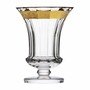 Casa Padrino Luxus Barock Kristallglas Vase Gold  19,7 x H. 25 cm - Mundgeblasen & Handgeschliffen
