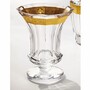 Casa Padrino Luxus Barock Kristallglas Vase Gold  19,7 x H. 25 cm - Mundgeblasen & Handgeschliffen