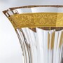 Casa Padrino Luxus Barock Kristallglas Vase Gold  19,7 x H. 25 cm - Mundgeblasen & Handgeschliffen