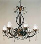 Casa Padrino Barock Kronleuchter  60 x H. 58 cm 6-flammig - Handgefertigte Leuchte aus Italien - Barock Leuchten 
