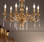 Casa Padrino Barock Kronleuchter  80 x H. 75 cm 6-flammig - Handgefertigte Leuchte aus Italien - Barock Leuchten 