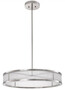 Casa Padrino Luxus LED Kronleuchter Silber / Wei�  70 x H. 15 cm - Moderner runder dimmbarer Kronleuchter - Luxus Qualit�t
