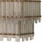 Casa Padrino Luxus Kronleuchter Antik Messing 142 cm - Rechteckiger Kronleuchter mit mundgeblasenen Glasplatten