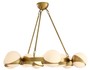 Casa Padrino Luxus Kronleuchter Antik Messingfarben / Wei�  96 x H. 73 cm - Luxus M�bel