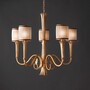 Casa Padrino Luxus Kronleuchter Antikgold  100 x H. 100 cm - Handgefertigter Kronleuchter aus Schmiedeeisen mit Kristallbehang - Luxus Kollektion - Edel & Prunkvoll