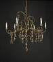 Casa Padrino Luxus Kronleuchter Antikgold  100 x H. 130 cm - Handgefertigter Kronleuchter aus Schmiedeeisen mit Voluten - Luxus Kollektion - Edel & Prunkvoll 