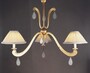 Casa Padrino Luxus Kronleuchter Antikgold  110 x H. 100 cm - Handgefertigter Kronleuchter aus Schmiedeeisen mit Kristallbehang - Luxus Kollektion - Edel & Prunkvoll 