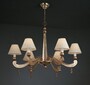 Casa Padrino Luxus Kronleuchter Antikgold B. 75 x H. 85 cm - Handgefertigter Kronleuchter aus Schmiedeeisen - Luxus Kollektion - Edel & Prunkvoll 