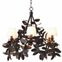 Casa Padrino Luxus Wohnzimmer Kronleuchter Bronze / Wei�  90 cm - Luxus Qualit�t