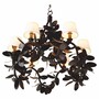 Casa Padrino Luxus Wohnzimmer Kronleuchter Bronze / Wei�  90 cm - Luxus Qualit�t