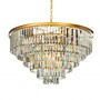 Casa Padrino Luxus Kronleuchter Gold  112 x H. 67 cm - Siebenstufiger Kristall L�ster