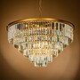 Casa Padrino Luxus Kronleuchter Gold  112 x H. 67 cm - Siebenstufiger Kristall L�ster