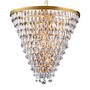 Casa Padrino Luxus Kronleuchter Gold  61 x H. 65 cm - Kristall L�ster mit Glastropfen 