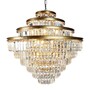 Casa Padrino Luxus Kronleuchter Gold  70 x H. 75 cm - Siebenstufiger Kristall L�ster