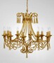 Casa Padrino Barock Kronleuchter Gold  80 x H. 70 cm 10-flammig - Handgefertigte Leuchte aus Italien - Barock Leuchten 