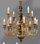 Casa Padrino Barock Kronleuchter Gold  85 x H. 95 cm 12-flammig - Handgefertigte Leuchte aus Italien - Barock Leuchten 