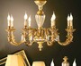 Casa Padrino Barock Kronleuchter Gold  95 x H. 70 cm 8-flammig - Handgefertigte Leuchte aus Italien - Barock Leuchten 