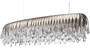 Casa Padrino Luxus Kronleuchter Silber 120 x 35 x H. 26 cm - Metall Kronleuchter mit Swarovski Kristallglas - Luxus Qualit�t - Made in Italy 