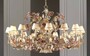 Casa Padrino Barock Kronleuchter Gold Silber Rosa  150 x H. 90 cm 18-flammig - Handgefertigte Leuchte aus Italien - Barock Leuchten 