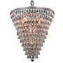 Casa Padrino Luxus Kronleuchter Silber  61 x H. 65 cm - Kristall L�ster mit Glastropfen