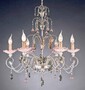 Casa Padrino Barock Kronleuchter Silber  70 x H. 75 cm 6-flammig - Handgefertigte Leuchte aus Italien - Barock Leuchten 