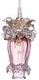 Casa Padrino Luxus LED Kronleuchter Violett / Silber / Gold  10 x H. 19 cm - Moderner Glas Kronleuchter mit Swarovski Kristallglas - Luxus Qualit�t 