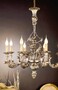 Casa Padrino Barock Kronleuchter Silber Gold  75 x H. 85 cm 8-flammig - Handgefertigte Leuchte aus Italien - Barock Leuchten 