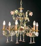 Casa Padrino Barock Kronleuchter Venezianisch Gr�n Gold  65 x H. 60 cm 6-flammig - Handgefertigte Leuchte aus Italien - Barock Leuchten 