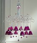 Casa Padrino Barock Kronleuchter Violett  90 x H. 120 cm 12-flammig - Handgefertigte Leuchte aus Italien - Barock Leuchten 