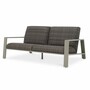 Casa Padrino Luxus Kunstrattan Garten Sofa Grau 180 cm - Garten M�bel