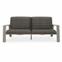 Casa Padrino Luxus Kunstrattan Garten Sofa Grau 180 cm - Garten M�bel