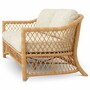 Casa Padrino Luxus Kunstrattan Garten Sofa Naturfarben 180 cm - Garten M�bel