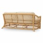 Casa Padrino Luxus Kunstrattan Garten Sofa Naturfarben 180 cm - Garten M�bel