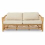 Casa Padrino Luxus Kunstrattan Garten Sofa Naturfarben 180 cm - Garten M�bel