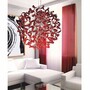 Casa Padrino Luxus LED H�ngeleuchte Rot / Silber  80 x H. 160 cm - Runde Kristallglas Pendelleuchte - Made in Italy