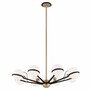 Casa Padrino Luxus LED Kronleuchter Bronze / Messing / Wei�  95,9 x H. 22,9 cm - Kronleuchter mit kugelf�rmigen Lampenschirmen - Luxus Qualit�t