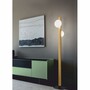 Casa Padrino Luxus LED Stehleuchte Messing / Schwarz / Wei� H. 180 cm - Made in Italy