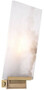 Casa Padrino Luxus Wandleuchte Alabaster / Antik Messingfarben 15 x 8 x H. 28,5 cm - Wandlampe mit Alabaster Lampenschirm - Luxus Qualit�t