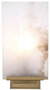 Casa Padrino Luxus Wandleuchte Alabaster / Antik Messingfarben 15 x 8 x H. 28,5 cm - Wandlampe mit Alabaster Lampenschirm - Luxus Qualit�t