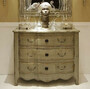 Casa Padrino Luxus Landhausstil Massivholz Kommode mit 3 Schubladen Antik Grau - Handgefertigte Landhausstil M�bel - Luxus Kollektion